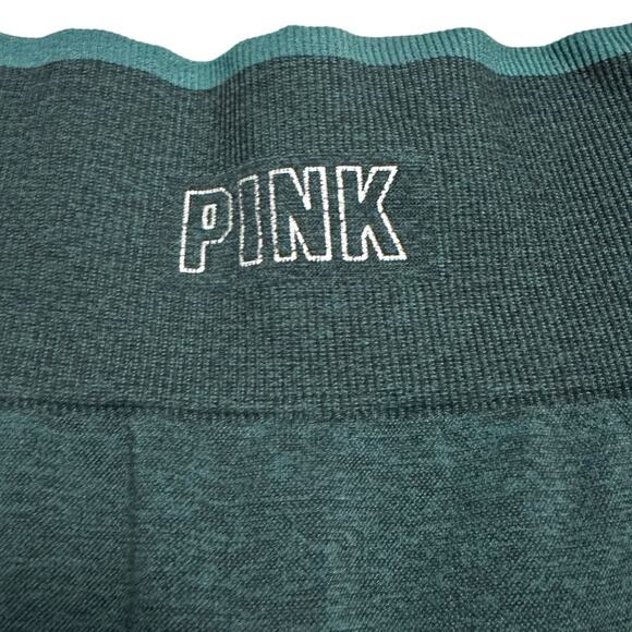 PINK Victoria’s Secret M Green Seamless Leggings High Waist Full Length Yoga - Picture 3 of 8